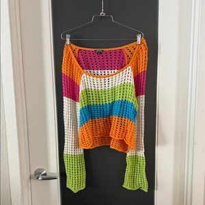 wild fable colorful Crochet Coverup
